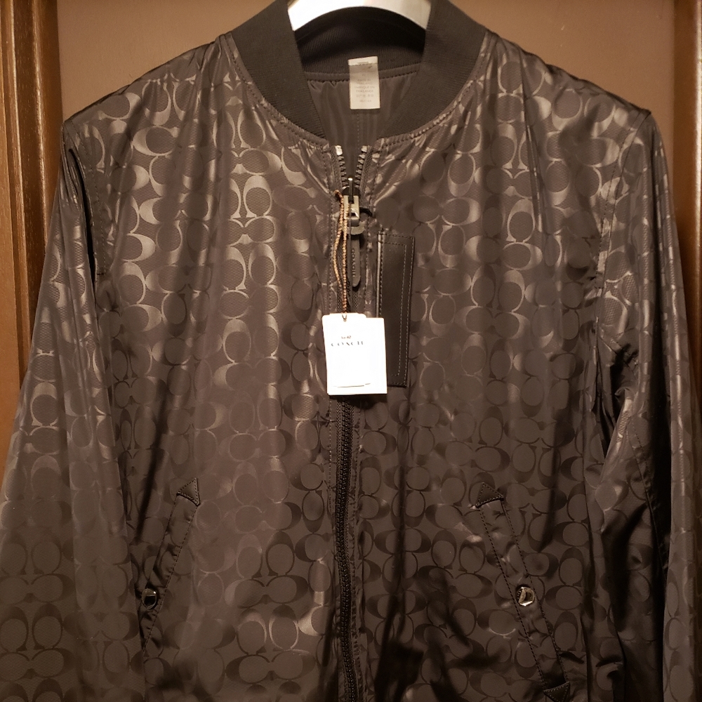 Men's black coach jacket